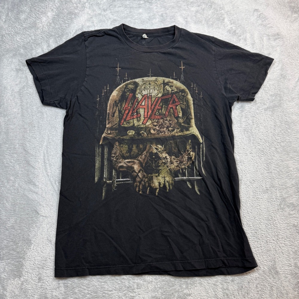 Slayer Graphic T Shirt Mens Medium Black Thrash Metal Band Tee Y2K